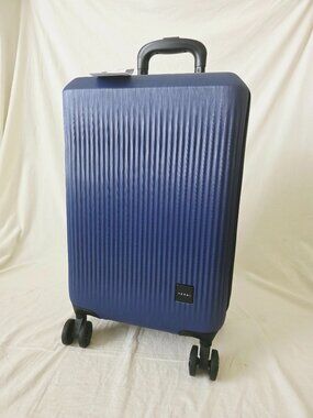 NWT! Verdi Blue Semi-Rigid Carry-On Rolling Suitcase Luggage w/Telescopic Handle